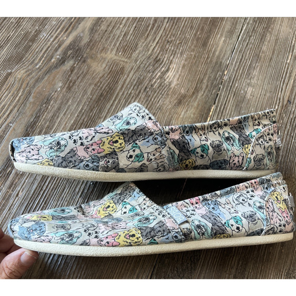 Bobs womens 8 Dogs Skechers Slip On Sneakers Comfort Shoes Gray Memory foam - Picture 3 of 8